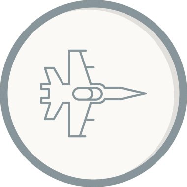 Fighter Jet ikon vektör çizimi