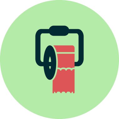 tuvalet kağıdı ikonu vektör illüstrasyonu