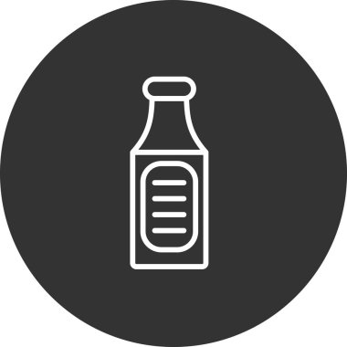 süt şişesi simgesi, vektör illüstrasyonu