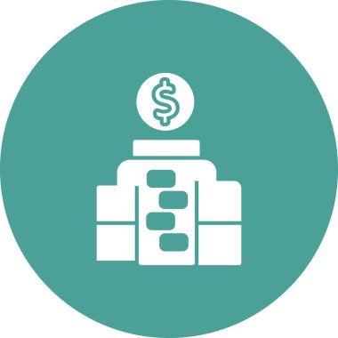 ofis binası simgesi, vektör illüstrasyonu