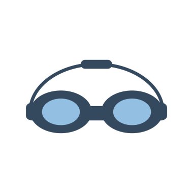 Yüzen gözlük. Web simgesi gözlüğün basit illüstrasyonuName