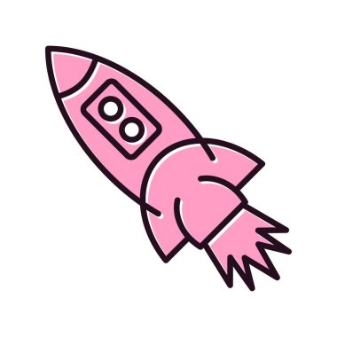 Roket ikonu. Basit tasarım