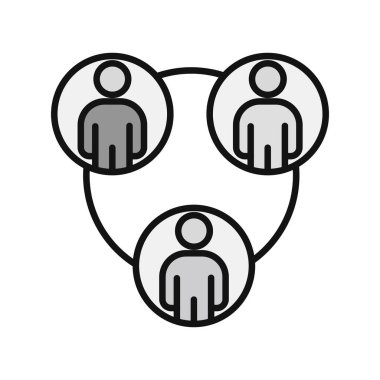 Takım çalışması simgesi vektör illüstrasyonu