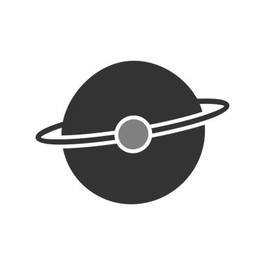 Gezegen simgesinin vektör çizimi, uzay sembolü