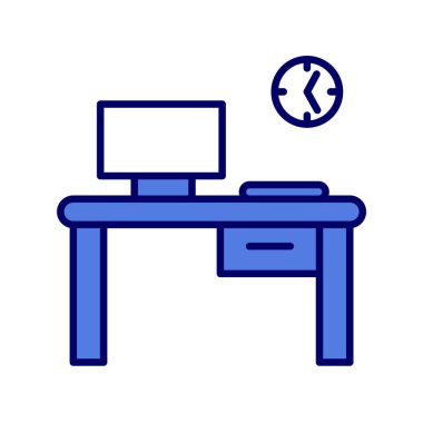 ofis tablosu vektör illüstrasyonu