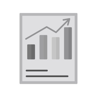 Satış raporu ikonu vektör illüstrasyonu