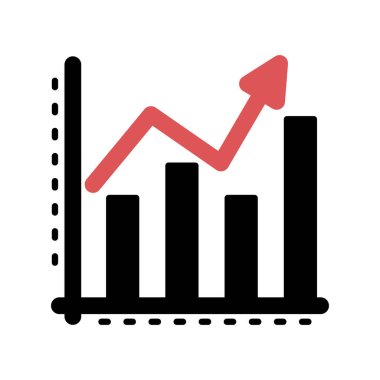 grafik, diyagram simgesi vektör çizimi