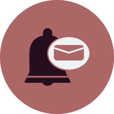 Bildirim simgesi, vektör illüstrasyonu