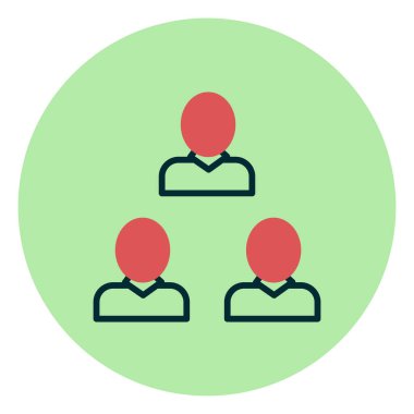 Takım simgesinin vektör çizimi, bir grup insan, takım çalışması