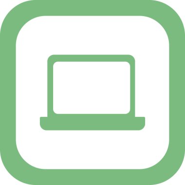 Dizüstü bilgisayar simgesi vektör çizimi