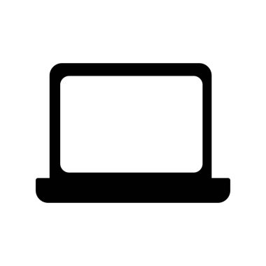 Dizüstü bilgisayar simgesi vektör çizimi