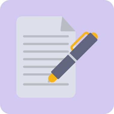 not ve kalem vektör illüstrasyonu