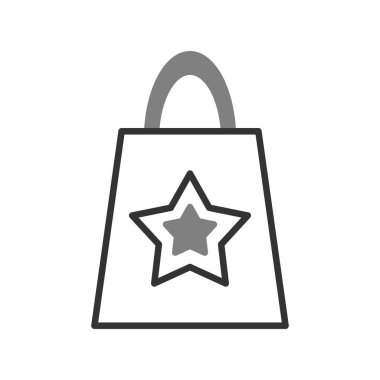 Alışveriş poşeti simgesi, vektör illüstrasyonu