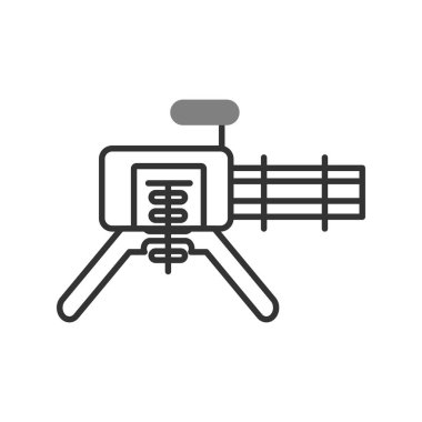 Bir silah simgesinin vektör illüstrasyonu 