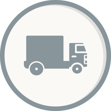 dağıtım kamyonu ikonu vektör çizimi