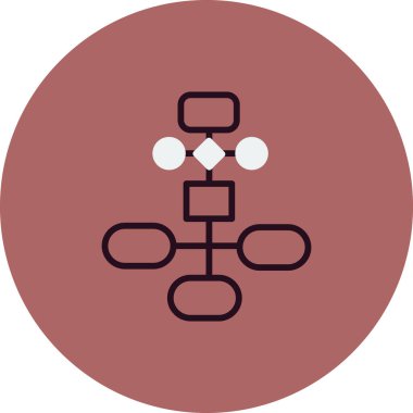 iş akışı simgesi, vektör illüstrasyonu