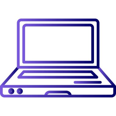 Dizüstü bilgisayar simgesi vektör çizimi