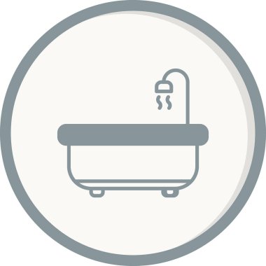 Küvet ikonu vektör illüstrasyonu