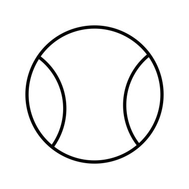 Tenis topu ikonu. Basit resimleme