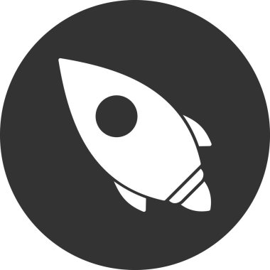 Roket ikonu. Basit tasarım