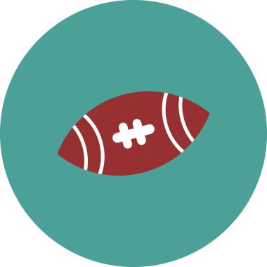 Amerikan futbol ikonunun vektör illüstrasyonu 