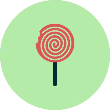 Lolipop simgesi, vektör illüstrasyonu