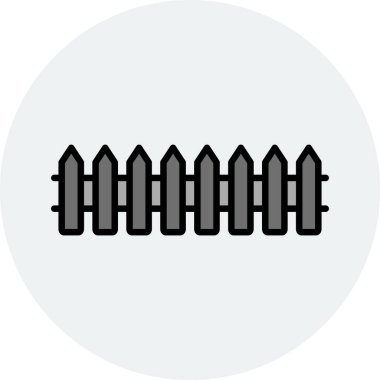 çit simgesi vektör illüstrasyonu