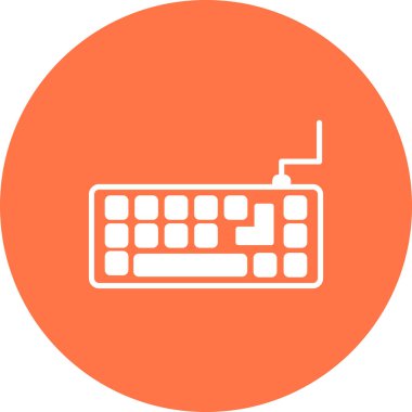 Klavye vektörü ince çizgi simgesi 