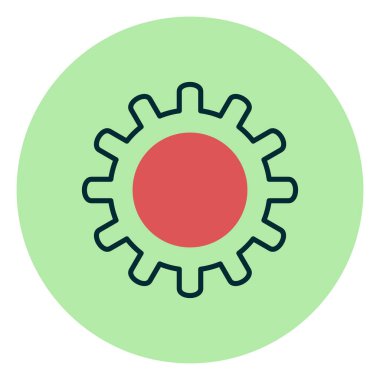 Teçhizat Web simgesi basit bir illüstrasyon. Sembol ayarlanıyor