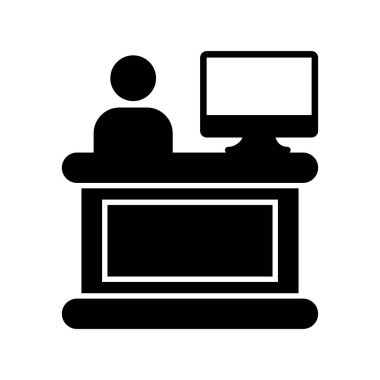 resepsiyon ikonu vektör illüstrasyonu