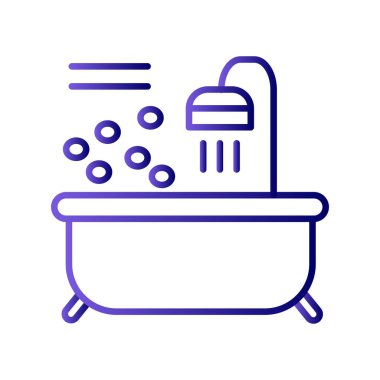 Küvet. Web simgesi basit tasarım 