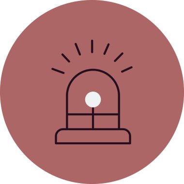 Siren simgesi, vektör çizimi