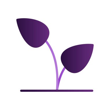 bitki simgesi, vektör illüstrasyonunu terk eder