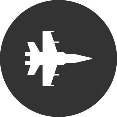 Fighter Jet ikon vektör çizimi