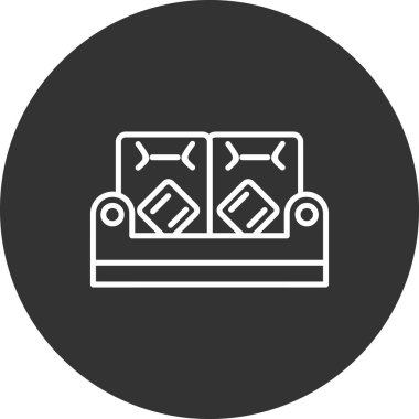 Koltuk simgesi, vektör illüstrasyonu