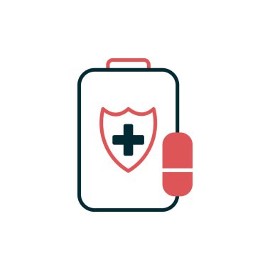 Tıbbi Tabletler ikonu. vektör illüstrasyonu