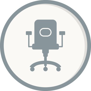 ofis sandalyesi simgesi, vektör illüstrasyonu