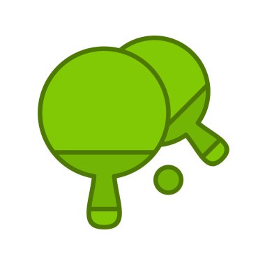 ping pong raket ikonu. düz dizayn. vektör illüstrasyonu.