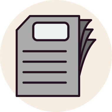 Kağıt, belge simgesi modada  