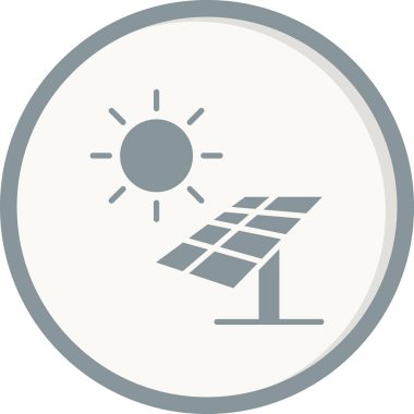 Güneş enerjisi Paneli simgesi. Vektör çizim 