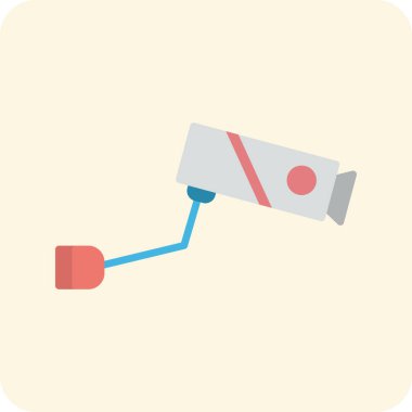 Video denetleyici ve gözetleme paneli vektör illüstrasyonlu kapalı devre kamera