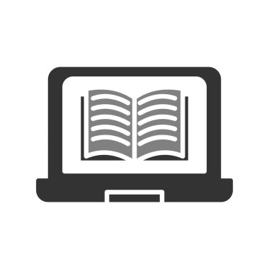çevrimiçi öğrenme simgesi vektör illüstrasyonu