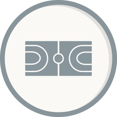 Basketbol mahkeme kutsal kişilerin resmi, vektör çizim