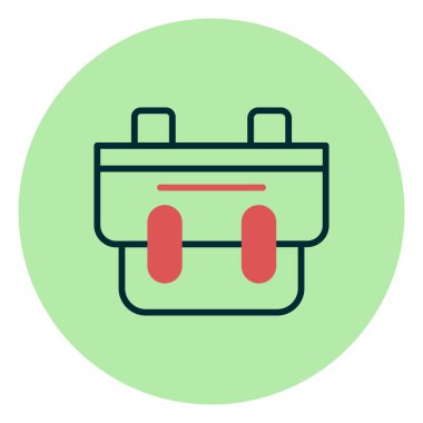 evrak çantası simgesi, vektör illüstrasyonu, çanta simgesi