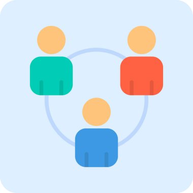 Takım çalışması simgesi vektör illüstrasyonu