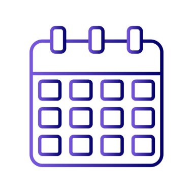 Takvim simgesi, vektör çizimi 