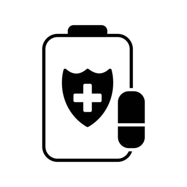 Tıbbi Tabletler ikonu. vektör illüstrasyonu