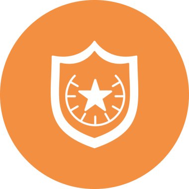 Polis Rozeti simgesi, vektör illüstrasyon tasarımı