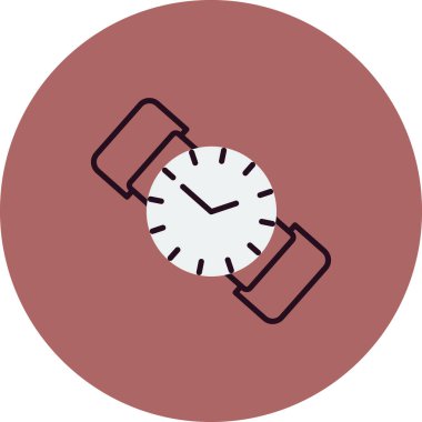 Kol saati ikon vektör illüstrasyonu