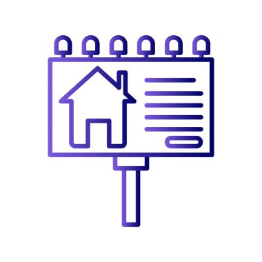 Bill Board simge vektör illüstrasyonu